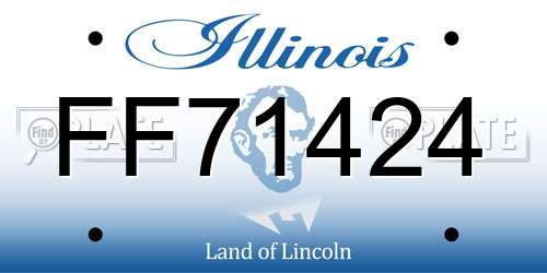 FF71424 Illinois License Plate