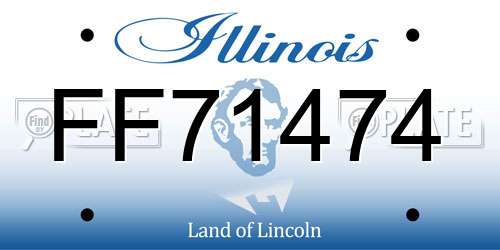 FF71474 Illinois License Plate