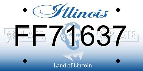 FF71637 Illinois License Plate