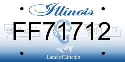 FF71712 Illinois License Plate
