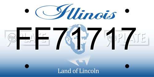 FF71717 Illinois License Plate