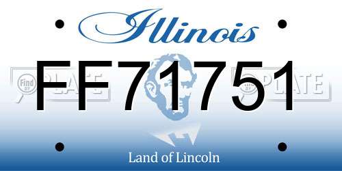 FF71751 Illinois License Plate