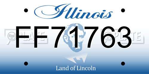 FF71763 Illinois License Plate