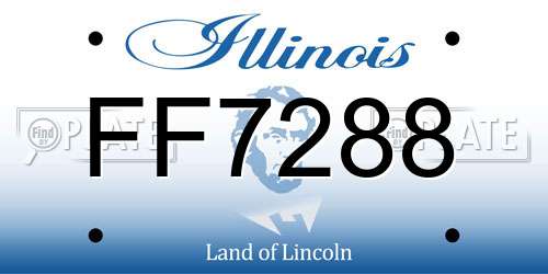 FF7288 Illinois License Plate