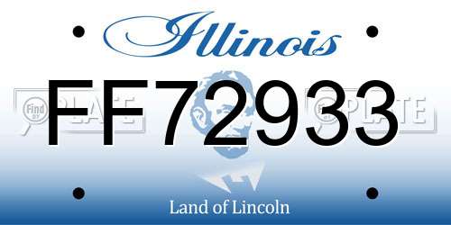 FF72933 Illinois License Plate