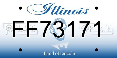 FF73171 Illinois License Plate