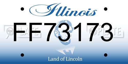 FF73173 Illinois License Plate