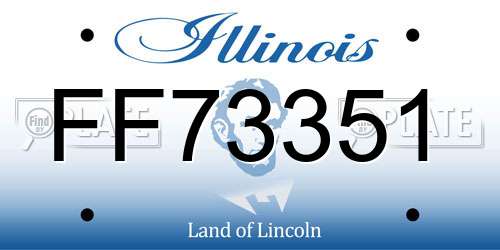 FF73351 Illinois License Plate