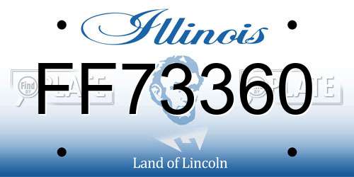 FF73360 Illinois License Plate