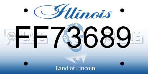 FF73689 Illinois License Plate