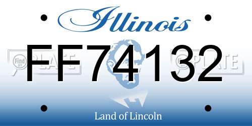 FF74132 Illinois License Plate