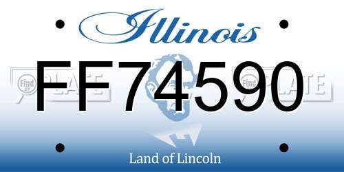 FF74590 Illinois License Plate