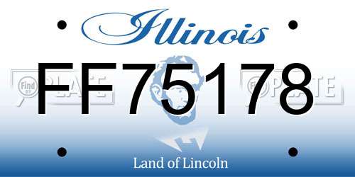 FF75178 Illinois License Plate