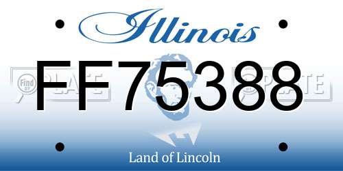 FF75388 Illinois License Plate