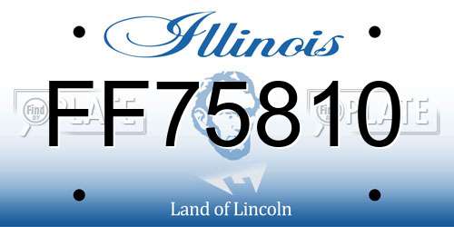 FF75810 Illinois License Plate