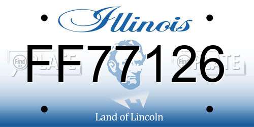 FF77126 Illinois License Plate