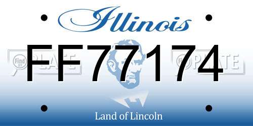 FF77174 Illinois License Plate