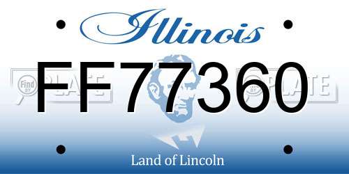 FF77360 Illinois License Plate