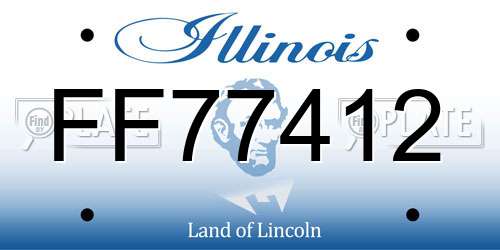 FF77412 Illinois License Plate