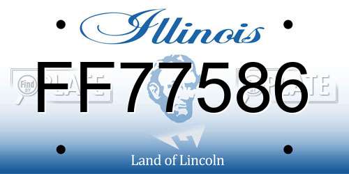 FF77586 Illinois License Plate