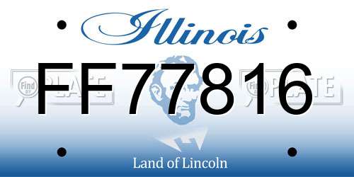 FF77816 Illinois License Plate