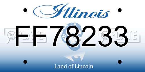 FF78233 Illinois License Plate