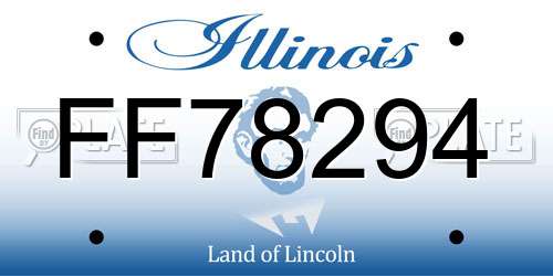 FF78294 Illinois License Plate