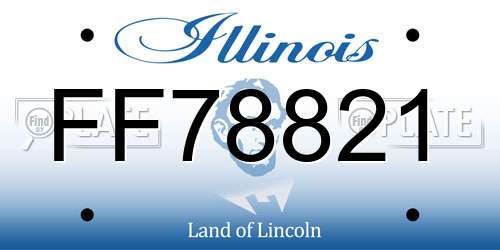 FF78821 Illinois License Plate