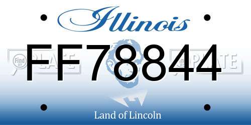 FF78844 Illinois License Plate