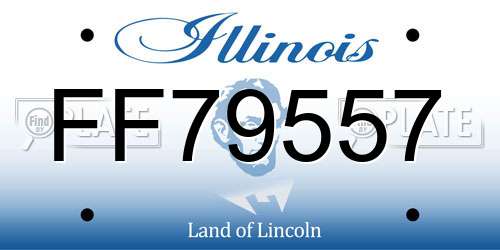 FF79557 Illinois License Plate