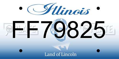 FF79825 Illinois License Plate