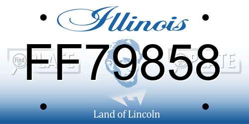 FF79858 Illinois License Plate