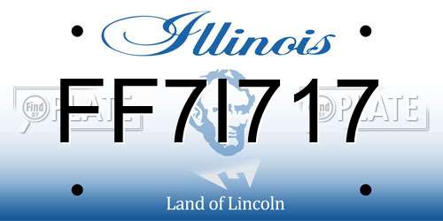 FF7I717 Illinois License Plate