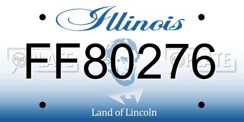 FF80276 Illinois License Plate