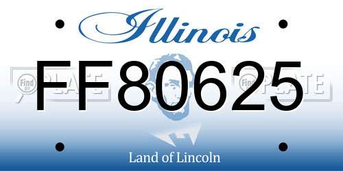 FF80625 Illinois License Plate