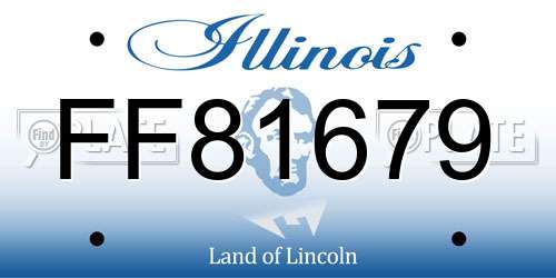 FF81679 Illinois License Plate