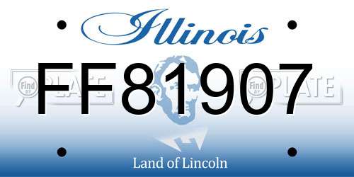 FF81907 Illinois License Plate
