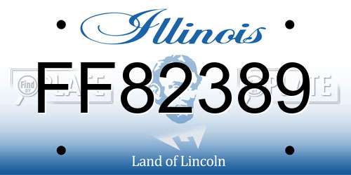 FF82389 Illinois License Plate