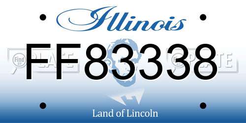 FF83338 Illinois License Plate