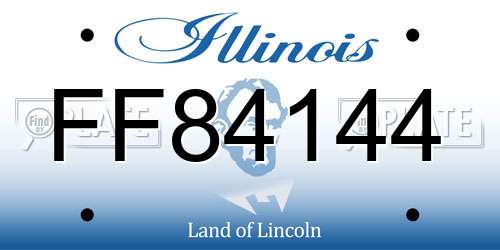 FF84144 Illinois License Plate