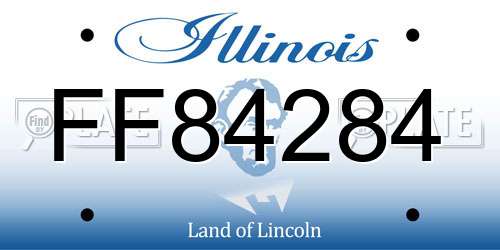 FF84284 Illinois License Plate