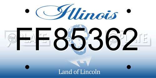 FF85362 Illinois License Plate