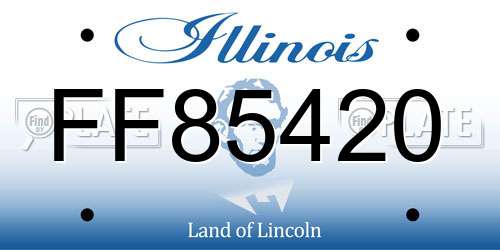 FF85420 Illinois License Plate