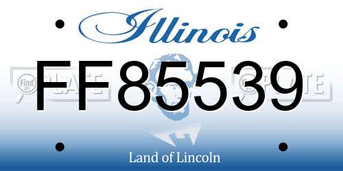 FF85539 Illinois License Plate
