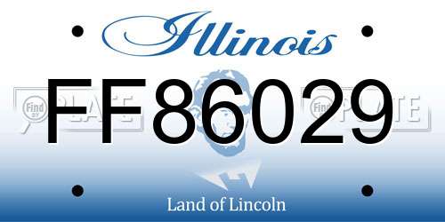 FF86029 Illinois License Plate
