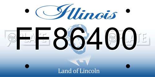 FF86400 Illinois License Plate