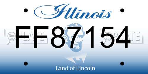 FF87154 Illinois License Plate