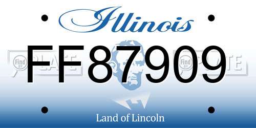 FF87909 Illinois License Plate