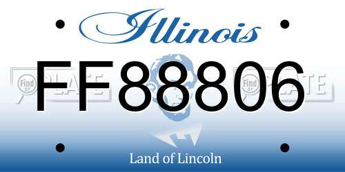 FF88806 Illinois License Plate