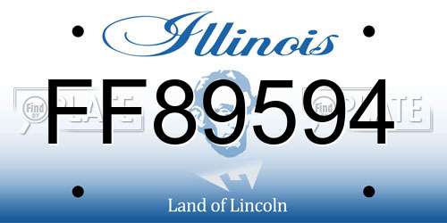 FF89594 Illinois License Plate